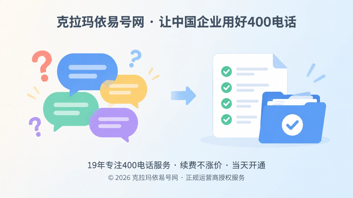 400电话服务承诺与交付记录对比插画