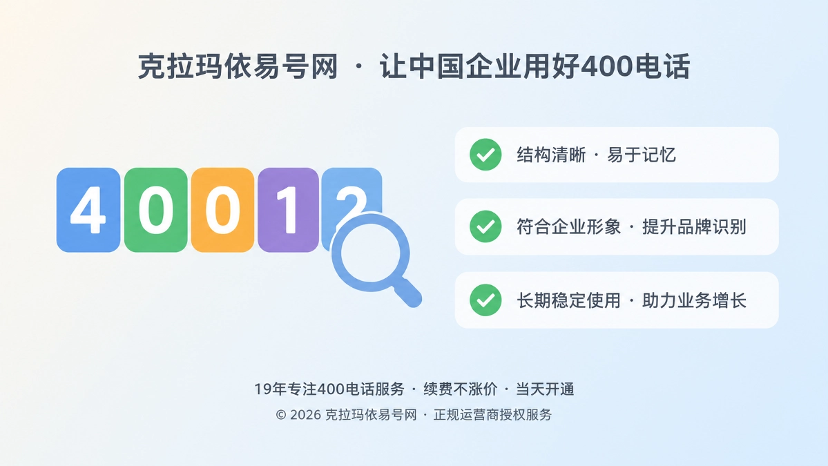 2026年400电话选号指南：让号码服务长期品牌记忆